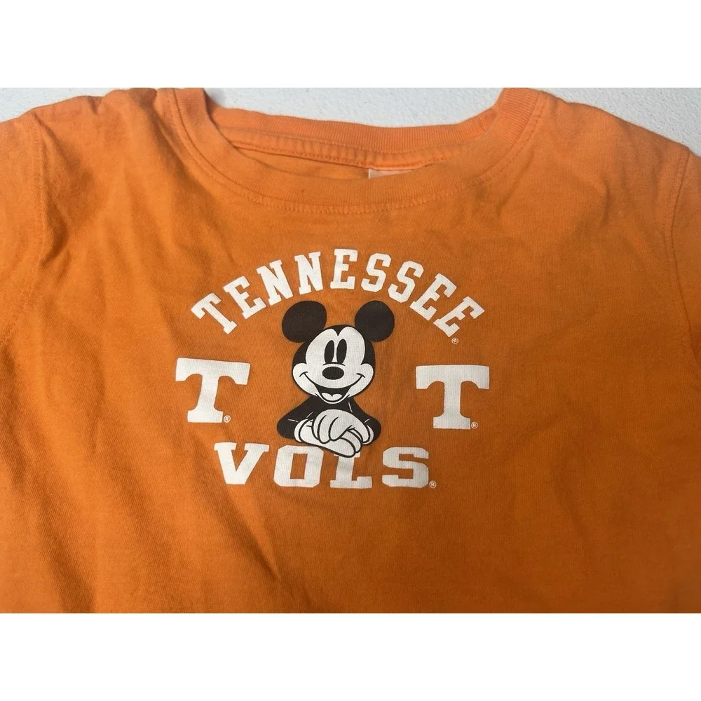 Tn Vols Disney Athletic Tshirt Orange Size 5t Tennessee Volunteers Mickey Mouse‎